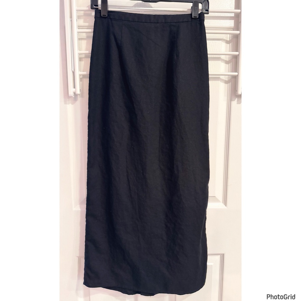 NWOT Old Navy Black Linen Skirt Xsmall Whimsigoth Elevated Basic Essential